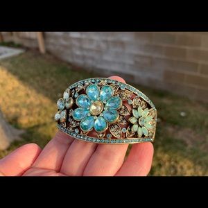 Heidi Daus Crystal Flower Hinge Bracelet